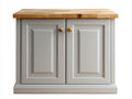 Aparadores madera 120x45x90 cm - Gris-Marrón-Dorado - Diseño clásico con puertas
