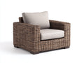 Sillón de ratán 104x86x75 cm - natural y beige - diseño exterior