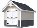 Casetas de jardín madera 200x160x220 cm - Blanco-Crema-Gris-Negro - Diseño clásico con puerta doble
