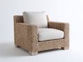 Sillones de ratán 94x86x90 cm - natural-crema - con cojines tapizados