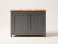 Aparadores madera 118x42x88 cm - gris-natural - con puertas