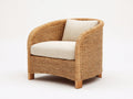 Sillones de ratán ratán natural y tela 88x80x82 cm - Natural-Beige - Diseño curvo artesanal