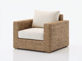 Sillones de ratán 96x87x82 cm - natural-crema - con cojines tapizados